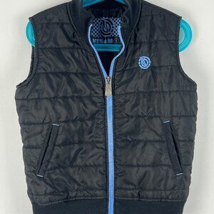 Venom Kids Windbreaker Vest Size 5 Black Full Zip Pockets Lined Insulated